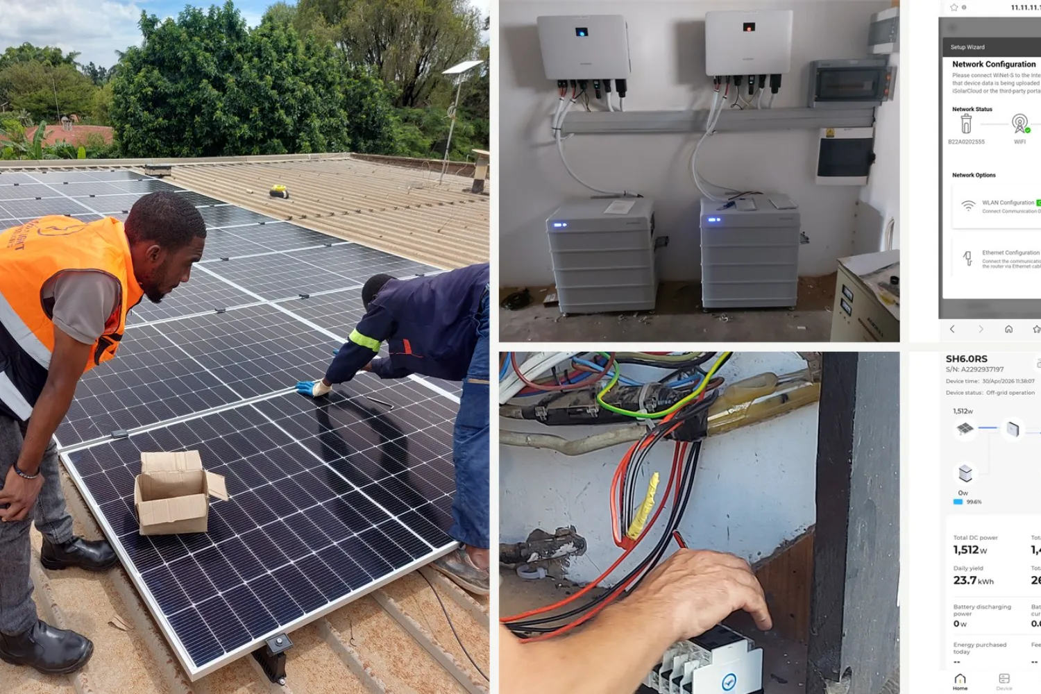 Hybrid Solar Energy System with Dual Inverters and Lithium-Iron Battery Storage